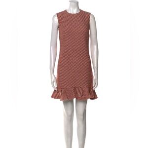 MAJE Tweed sleeveless shift dress Red feminine career professional brunch retro